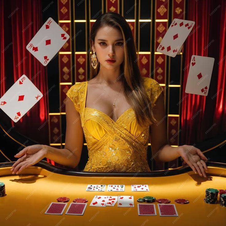 Live Baccarat dealer ကဒ် ဖြန့်နေသောမြင်ကွင်း တိုက်ရိုက်ထုတ်လွှင့်မှု